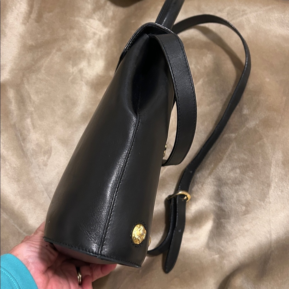 Salvatore Ferragamo High Heel Black Leather Two Way Crossbody Handbag- Gorgeous! - Picture 4 of 14